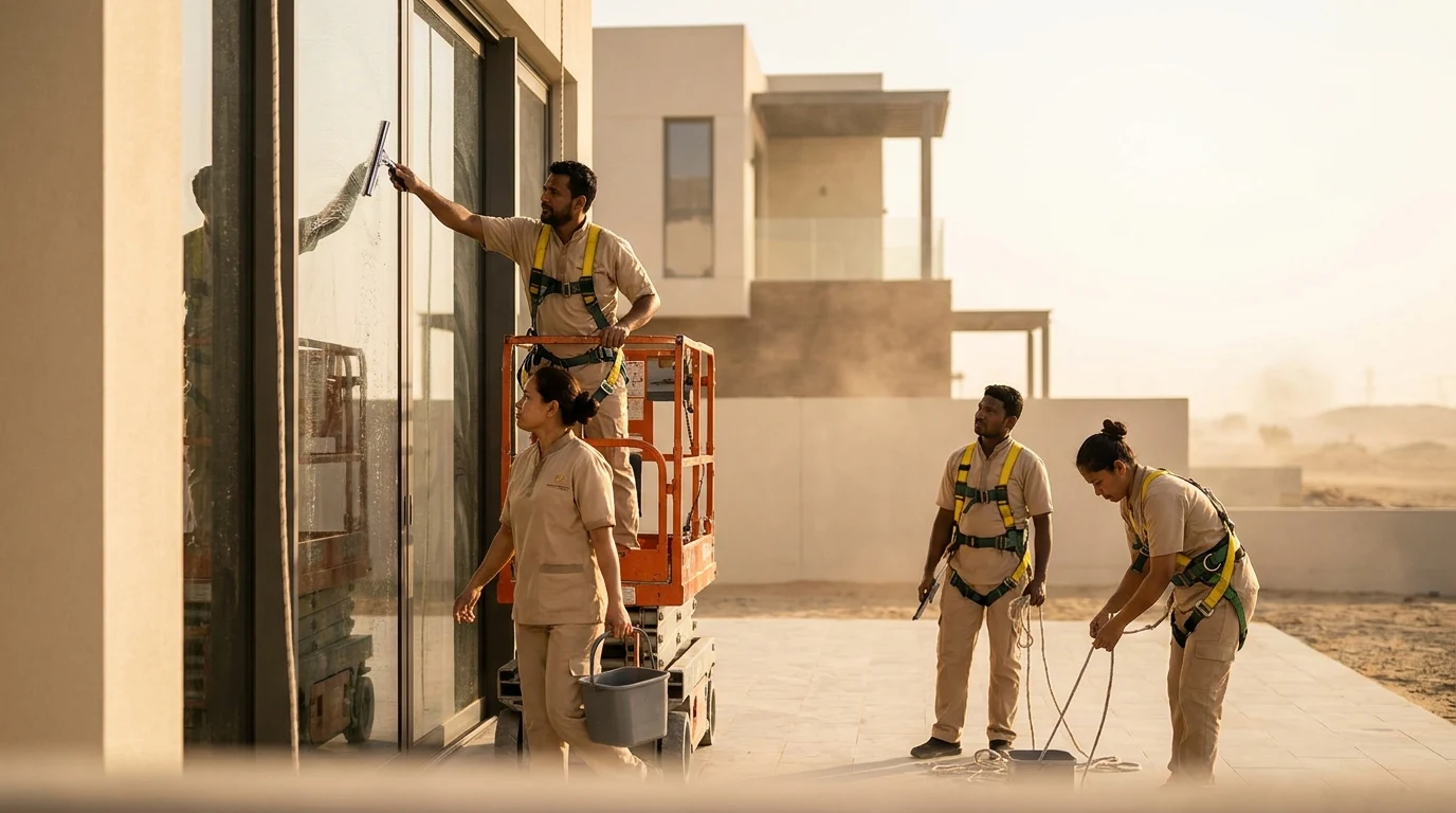 فريق تنظيف أبراج وناطحات سحاب 1