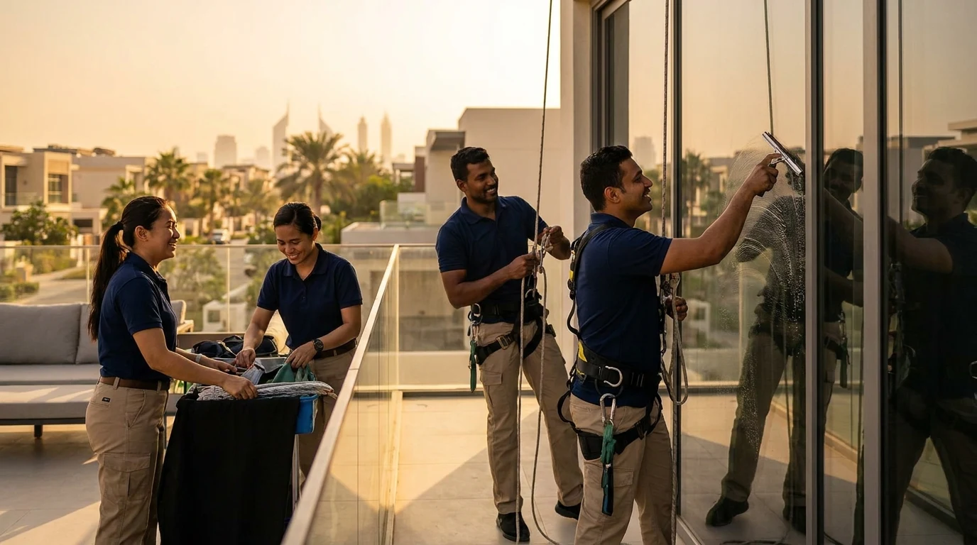 فريق تنظيف أبراج وناطحات سحاب 2