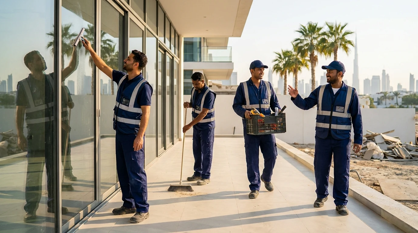 فريق تنظيف بعد التشطيب والبناء 2
