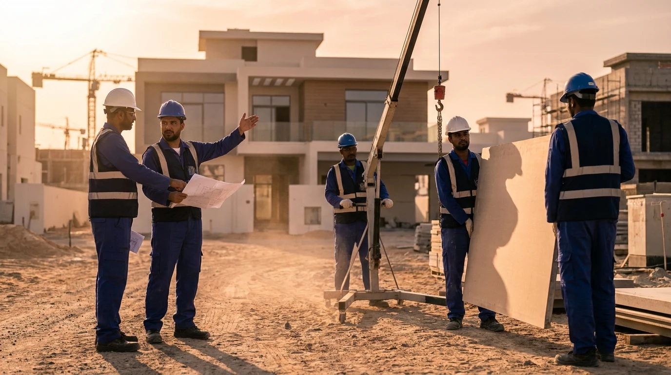 فريق تنظيف مباني جديدة بعد البناء 1
