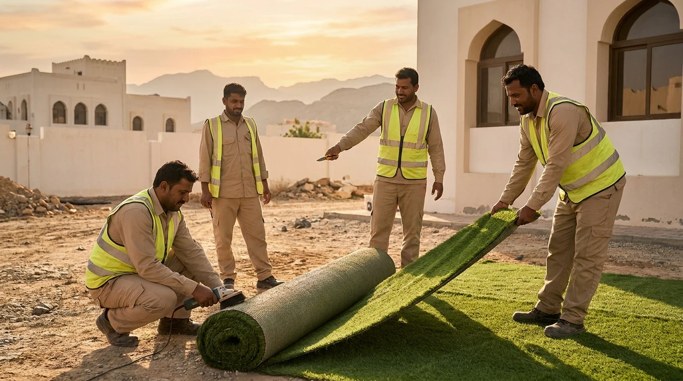 فريق توريد وتركيب عشب صناعي في عُمان 1