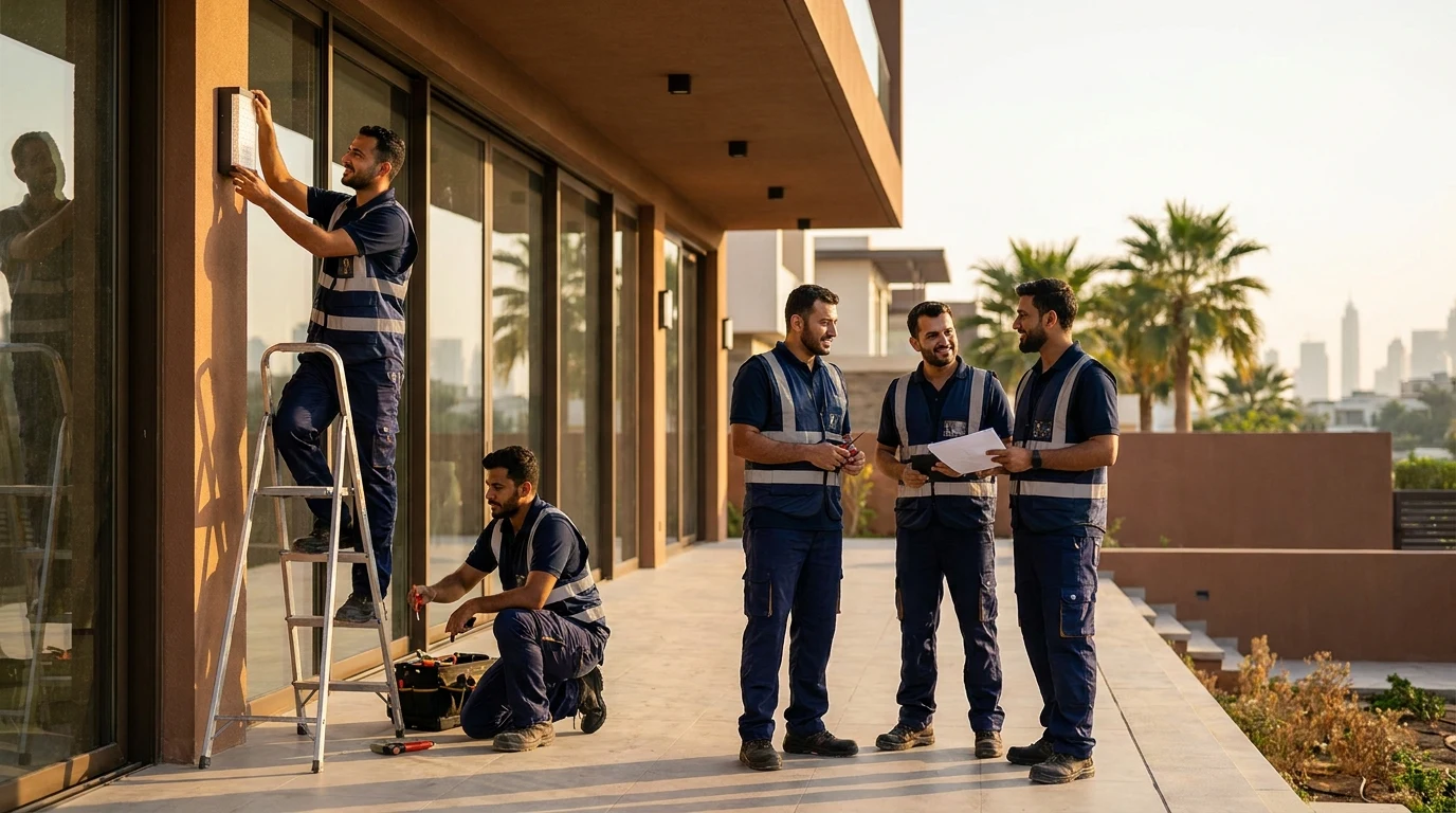 فريق تركيب إضاءة LED وإضاءة مخفية 2