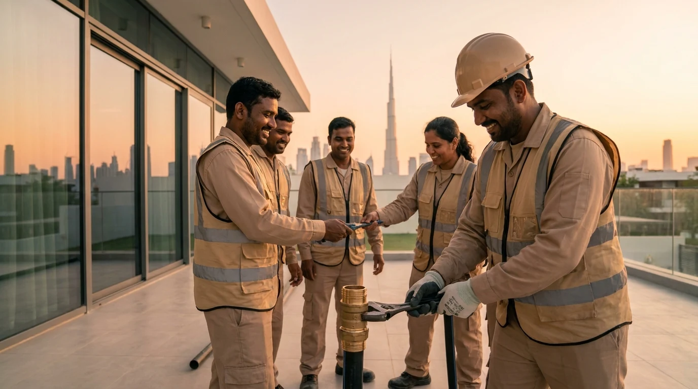 فريق تركيب أطقم حمامات وخلاطات 2