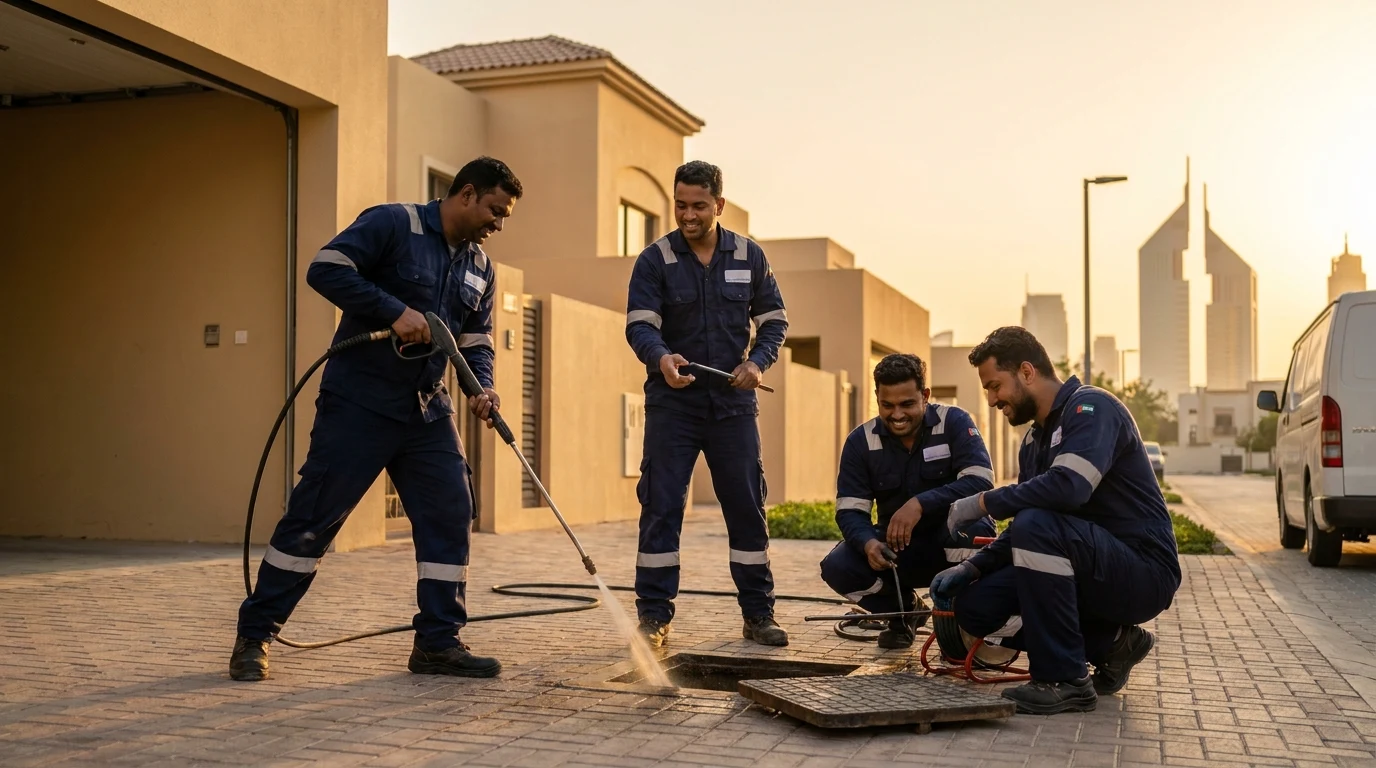 فريق تسليك مجاري بالضغط 1