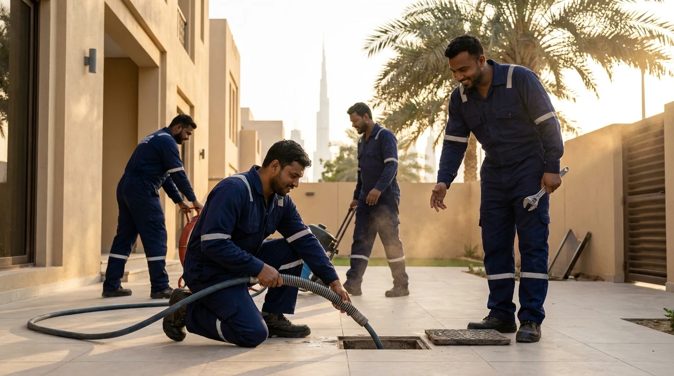 فريق تسليك مجاري بالضغط 2