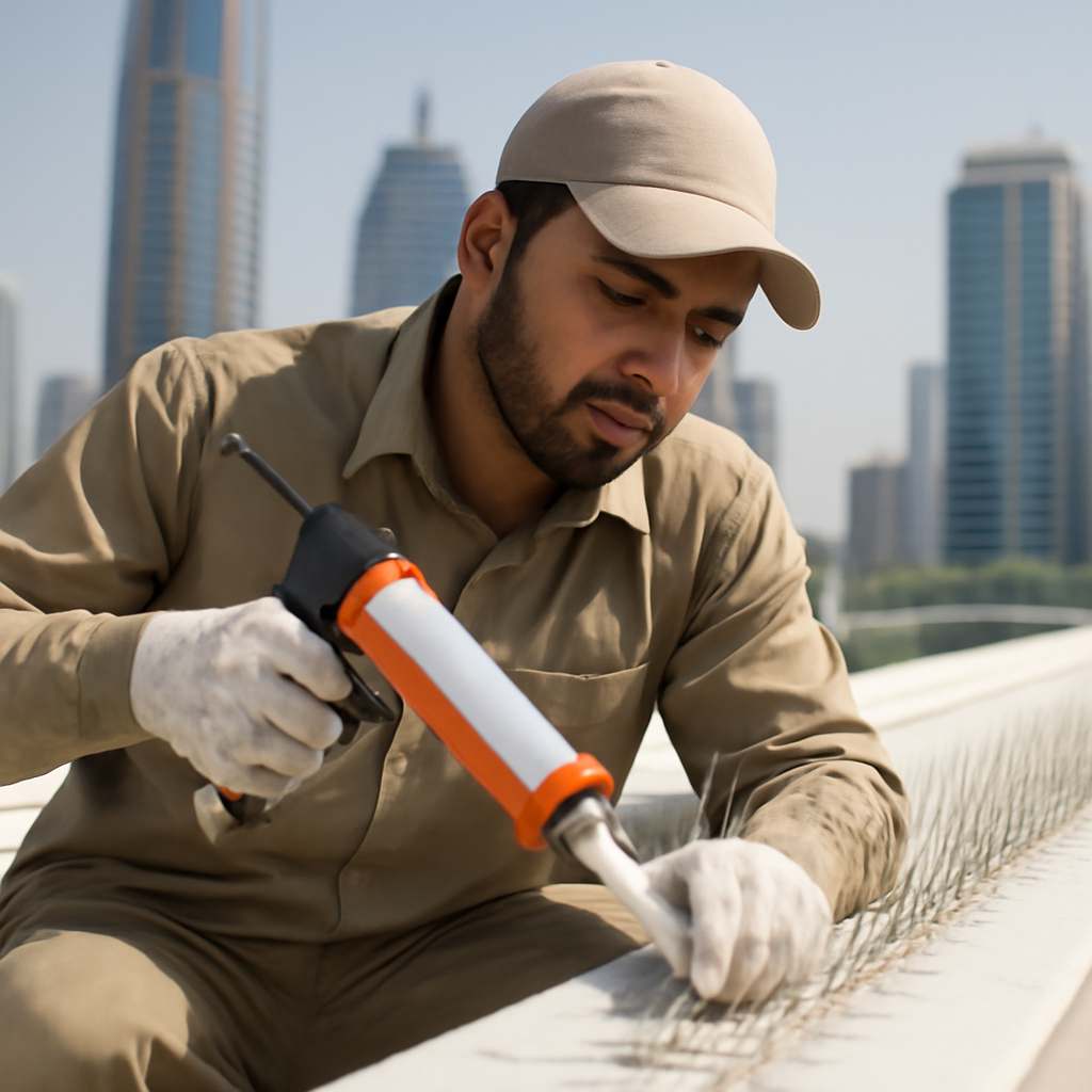 مركز تجاري في — مكافحة الرمة والحمام معاً