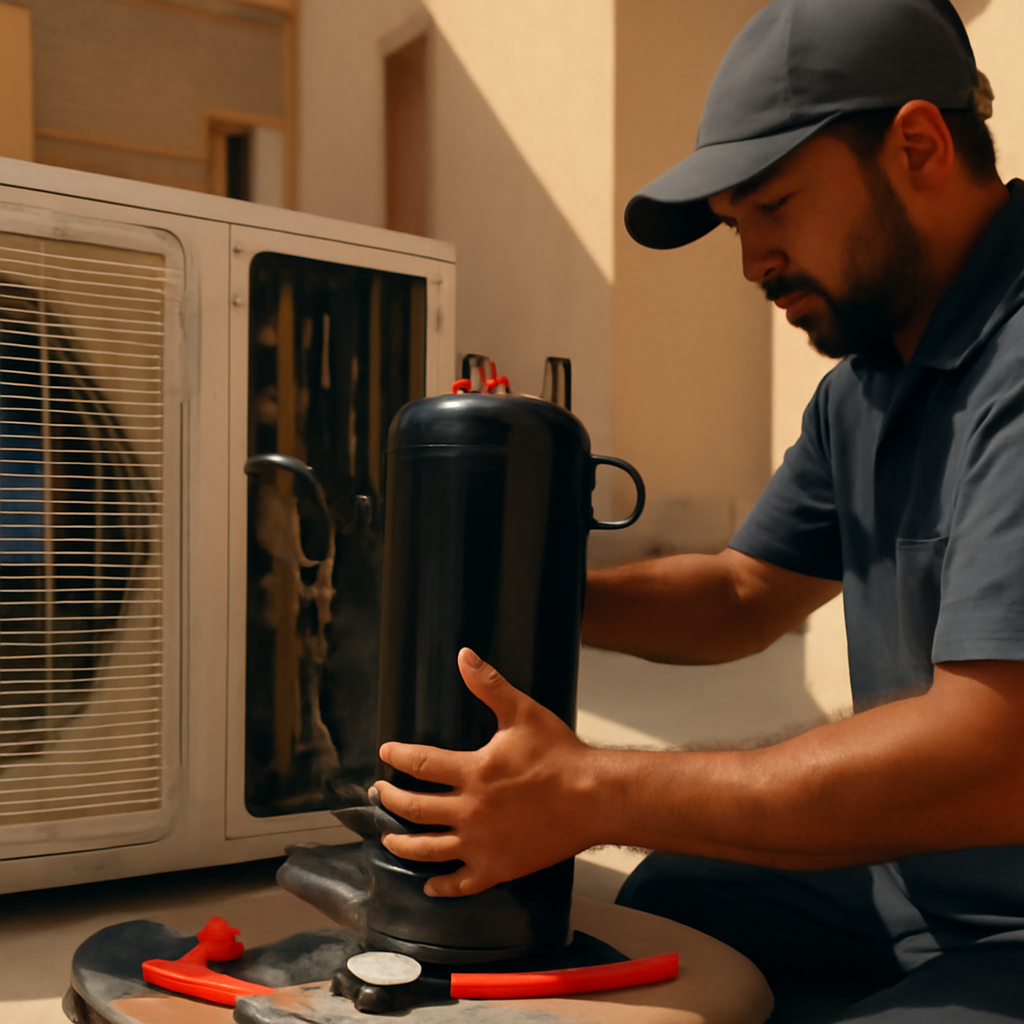 تغيير كمبروسر مكيف